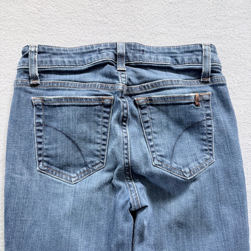 Y2K Minimalist Light Wash Stretch Straight Jeans American Eagle Womens 0 Long - Picture 11 of 11